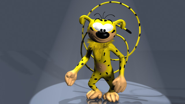 Cartoon big smile standing spotlight free wallpaper - medium preview image