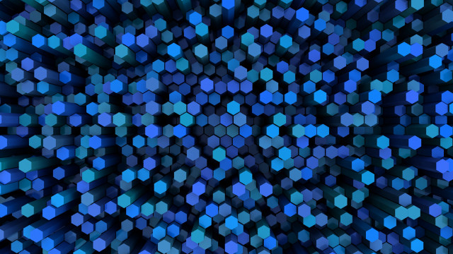Blue hexagons background black geometric free wallpaper - medium preview image