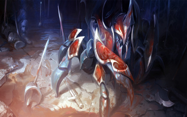 Red white objects cave light free wallpaper - medium preview image