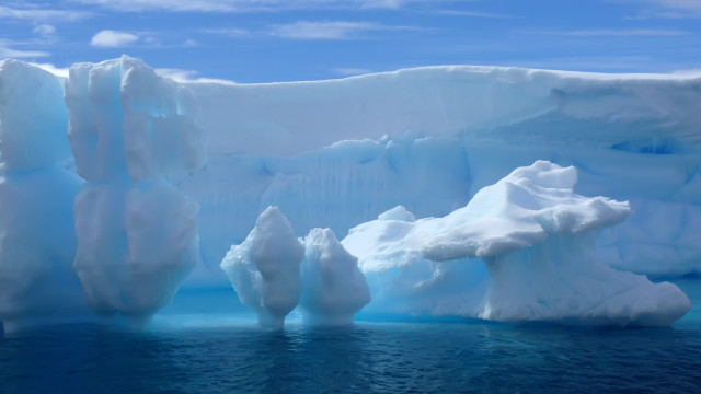 Large iceberg ocean ecological art free wallpaper - medium preview image