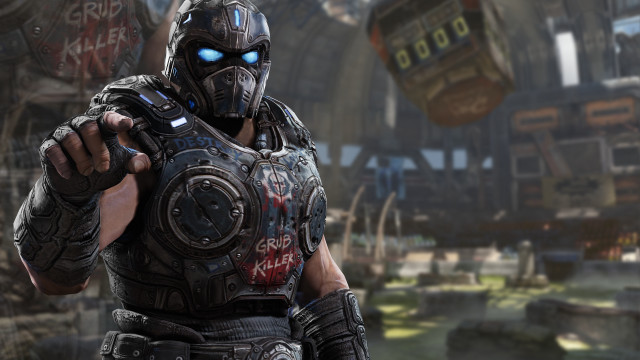 Futuristic man armor clock tower free wallpaper - medium preview image