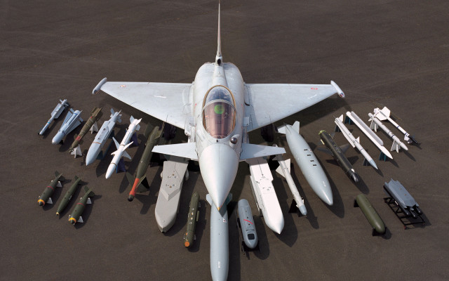 Fighter jet runway missiles assemblage free wallpaper - medium preview image