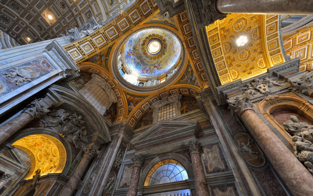 Baroque dome clock mosaic architecture free wallpaper - medium preview image