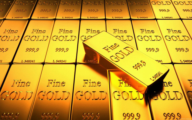 Gold bars fine gold pile free wallpaper - medium preview image