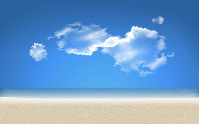 Beach blue sky white sand #3 free wallpaper - medium preview image