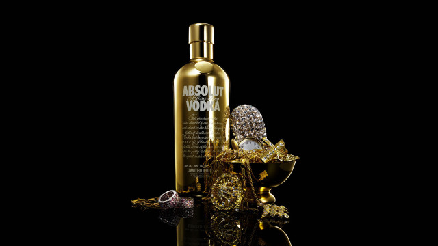 Vodka gold decoration bow black free wallpaper - medium preview image