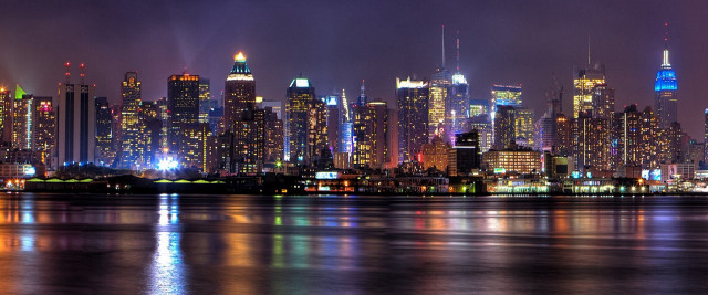 City skyline night lights bright #3 free wallpaper - medium preview image