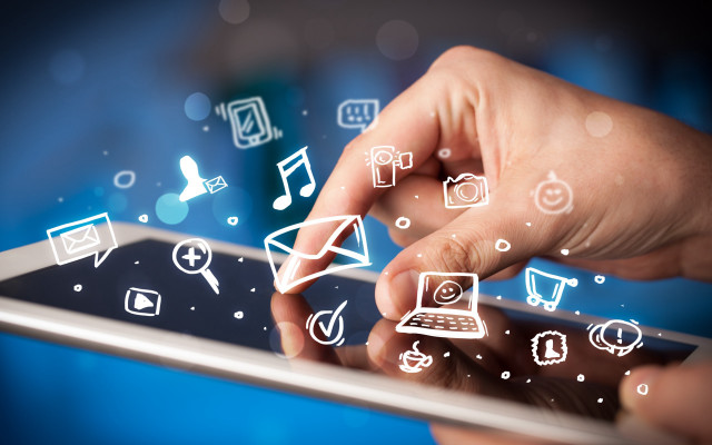 Person tablet icons touch technology free wallpaper - medium preview image