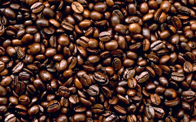 Coffee beans closeup hyperrealism stock free wallpaper - medium preview image