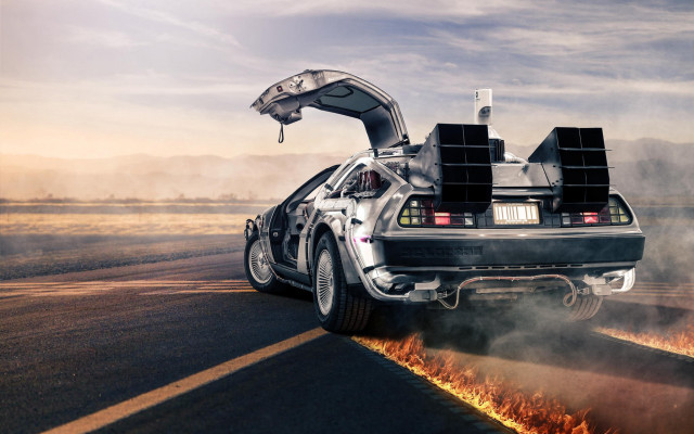 Delorex retrofuturism mattepainting military vehicle free wallpaper - medium preview image