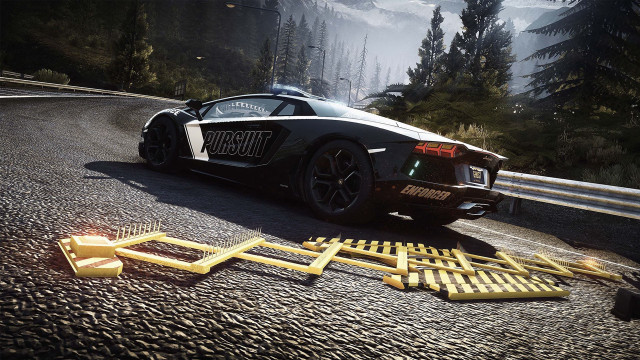 Car forest road speed limit free wallpaper - medium preview image
