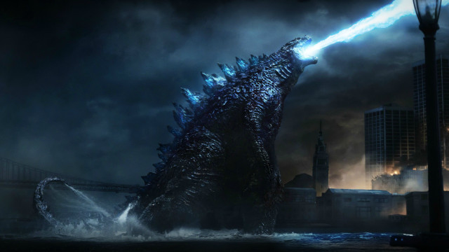 Godzilla city night light saber free wallpaper - medium preview image