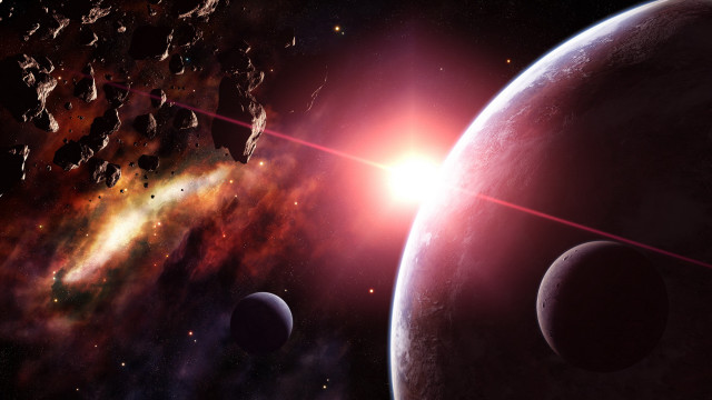 Space planet star moon galaxy free wallpaper - medium preview image