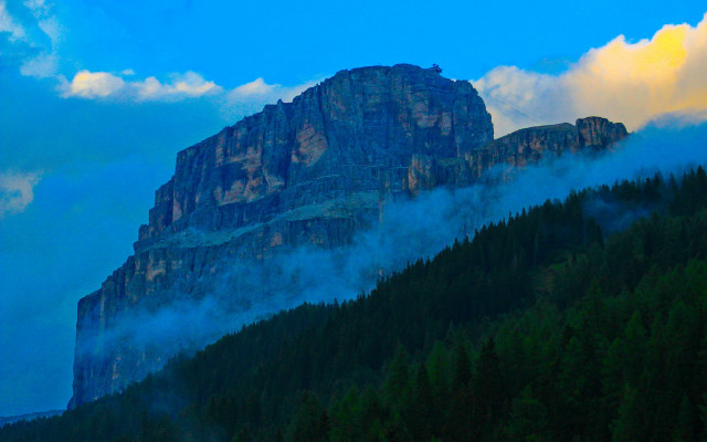 Mountain clouds mattepainting nature horizon free wallpaper - medium preview image
