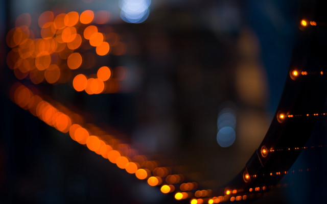 Blurry streetlight bokeh tiltshift lensflare free wallpaper - medium preview image