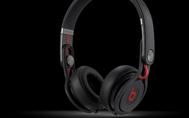 Beats headphones black background red #2 free wallpaper - medium preview image
