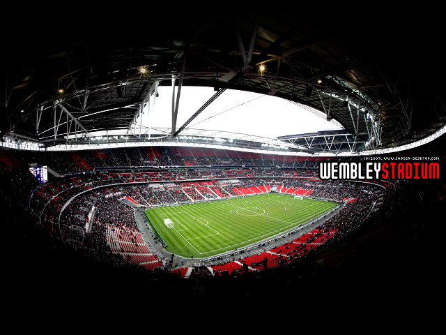 Wembley stadium soccer field view free wallpaper - medium preview image