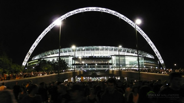 Crowd stadium night arch lights free wallpaper - medium preview image