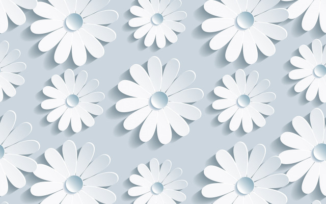 White flower shadow paper vector free wallpaper - medium preview image