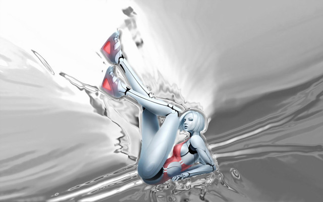 Water nude woman digital abyssal free wallpaper - medium preview image