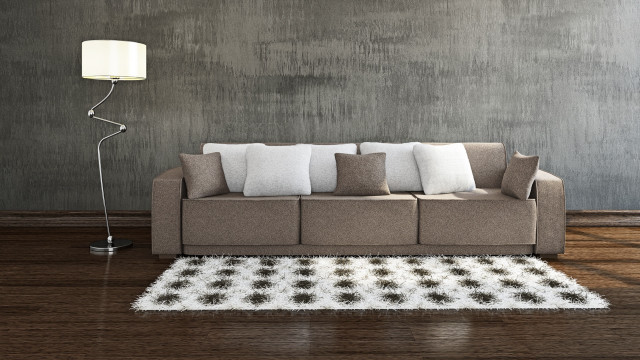 Couch pillows room lamp rug free wallpaper - medium preview image