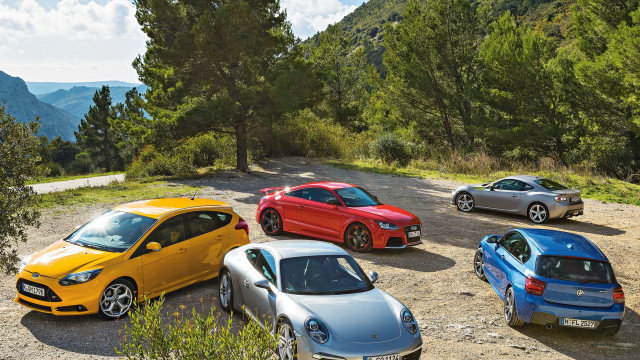 Colored cars mountain parking lot free wallpaper - medium preview image
