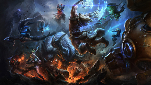 Cave horse riders fireball demon #2 free wallpaper - medium preview image