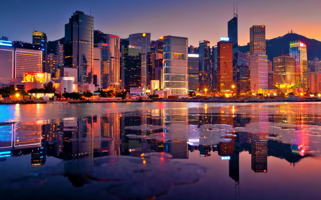 Tokyo city skyline lake night #3 free wallpaper - medium preview image