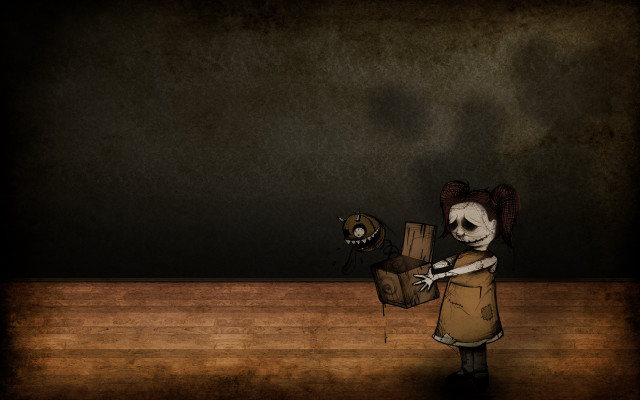 Cartoon creepy box creature storybook free wallpaper - medium preview image