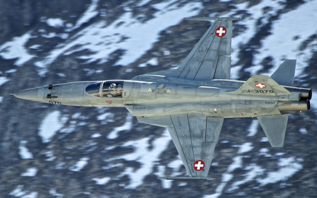 Fighter jet snow mountains swiss free wallpaper - medium preview image