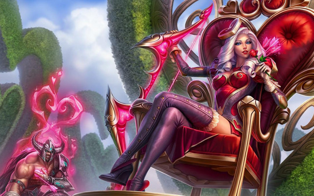 Woman demon armor apple fantasy free wallpaper - medium preview image