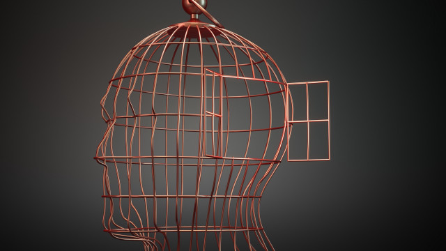Bird cage 3d render gradient free wallpaper - medium preview image