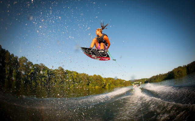 Wakeboard man cinematic night sky free wallpaper - medium preview image