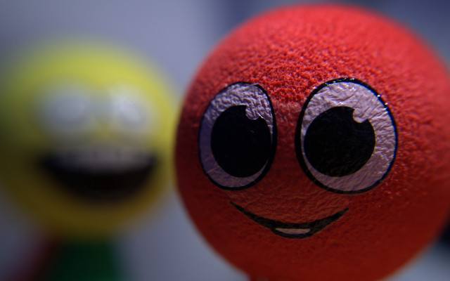 Red ball eye tiltshift moon free wallpaper - medium preview image