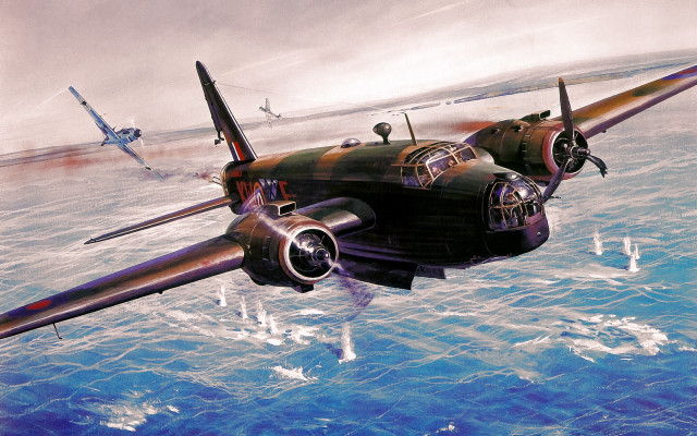 Plane ocean people planes horizon free wallpaper - medium preview image