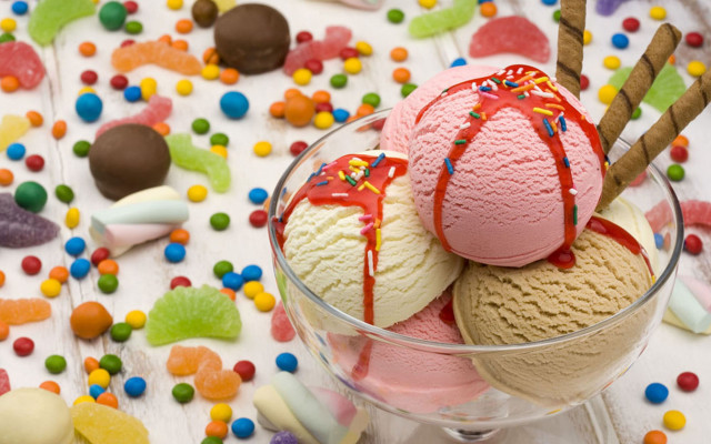 Ice cream candy confetti food free wallpaper - medium preview image