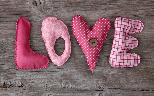 Wooden table love fabric crossstitch free wallpaper - medium preview image