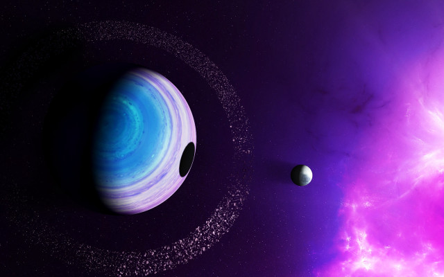 Space planet star background purple free wallpaper - medium preview image