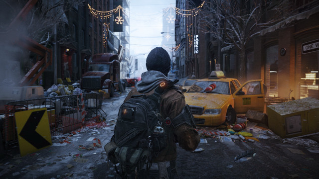 City street hooded jacket taxi free wallpaper - medium preview image
