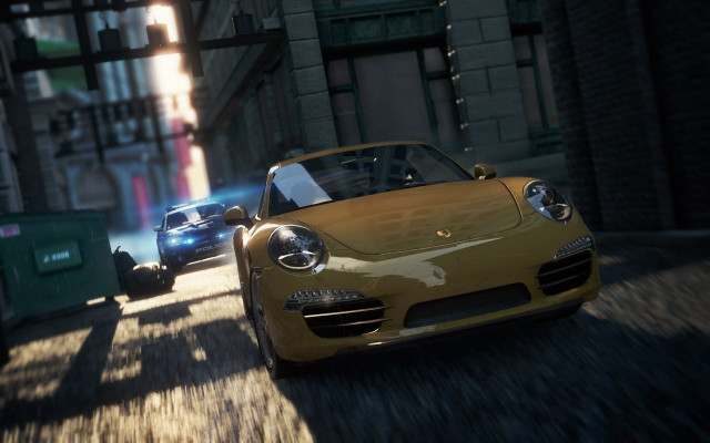 City street night car dumpster free wallpaper - medium preview image