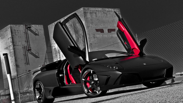 Black red sports car open #3 free wallpaper - medium preview image