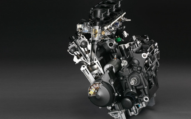 Car engine black white assemblage free wallpaper - medium preview image