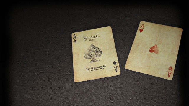 Ace cards black background white free wallpaper - medium preview image
