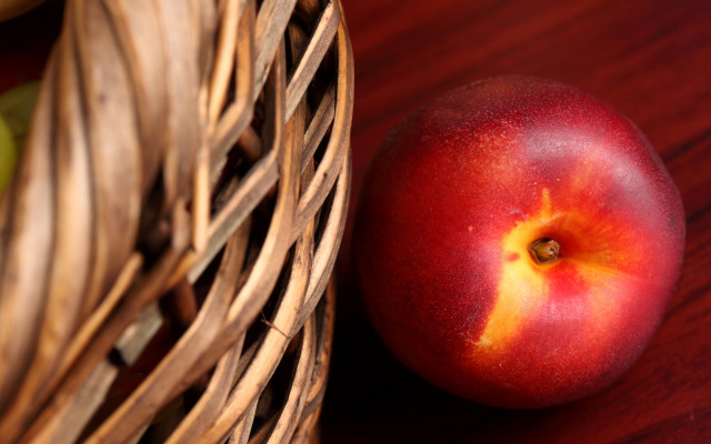 Basket apples red basket table free wallpaper - medium preview image