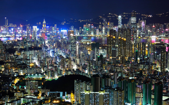 Cityscape night lights tokyo bright free wallpaper - medium preview image