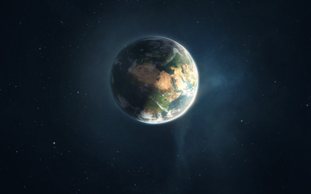 Earth space stars bright light free wallpaper - medium preview image