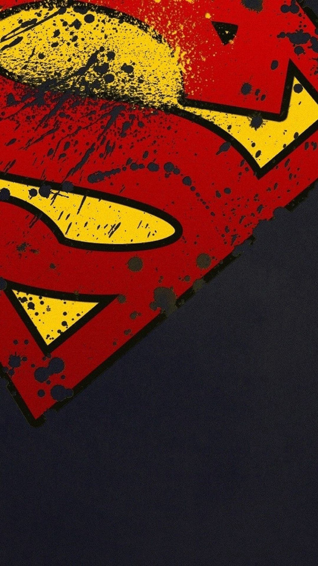 Superman logo black background splatters free wallpaper - medium preview image