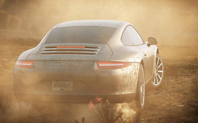 Silver sports car dirt road free wallpaper - medium preview image