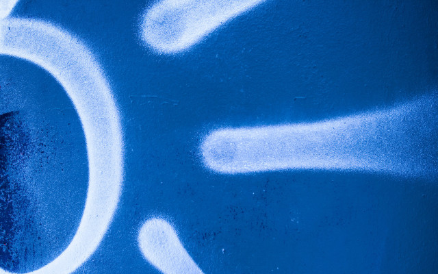 Blue wall white circle clock free wallpaper - medium preview image