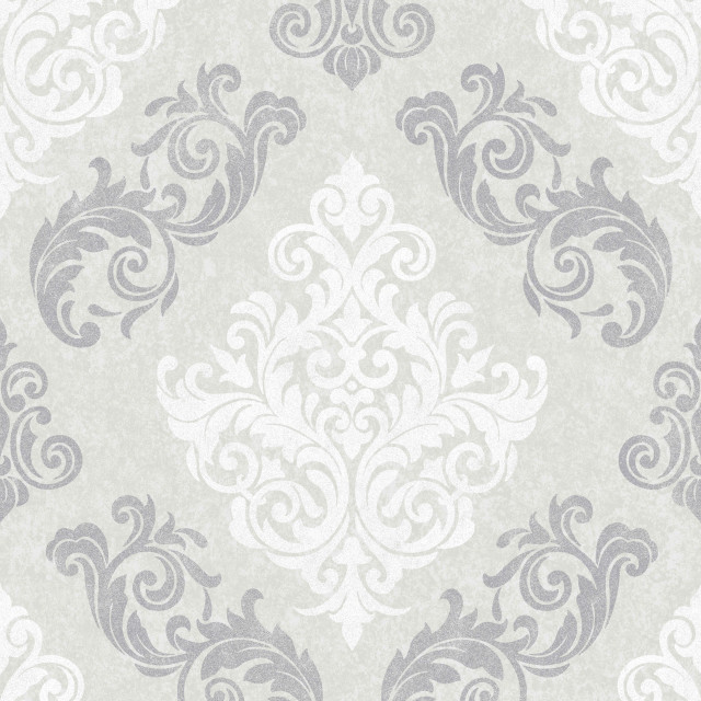 Gray white floral wallpaper design #2 free wallpaper - medium preview image
